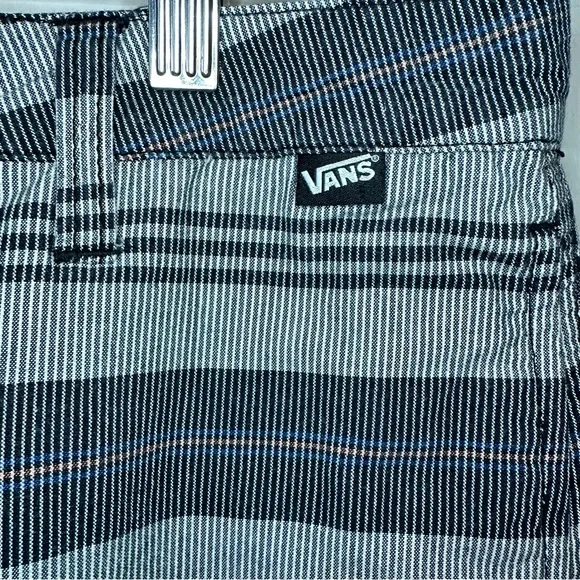 Mens Gray and Black Striped Vans Shorts - Picture 4 of 4